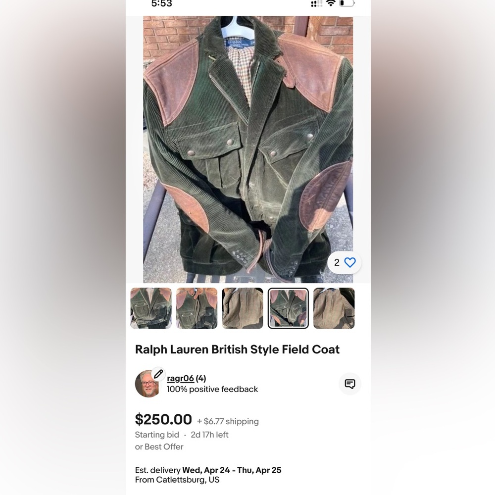 Ralph Lauren British style field coat